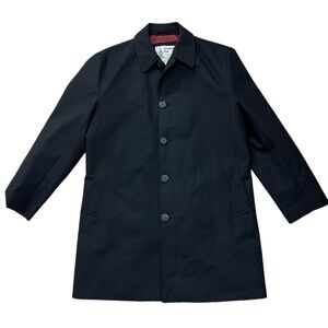 London Fog Heritage Men’s Water Resistant Wool Blend Topcoat Coat Black Size 40S